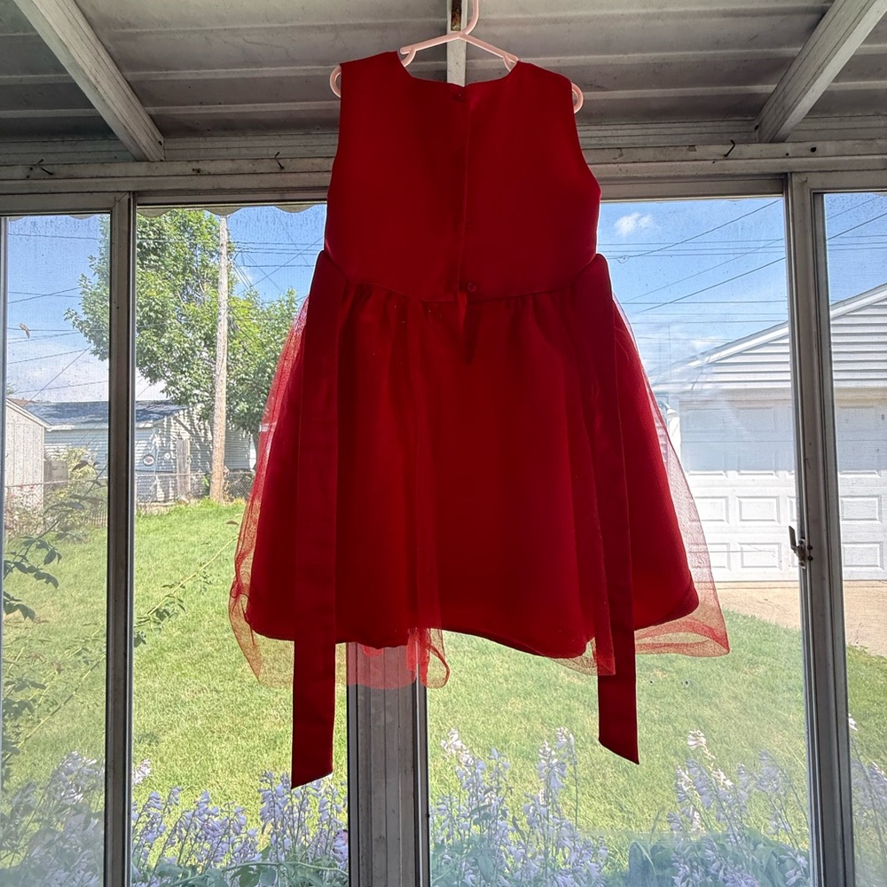 Blueberi Boulevard Vibrant Red Formal Kids Dress